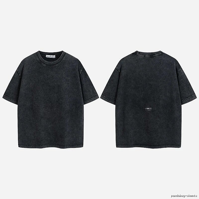 Acne Studios 2090-80 Black Style Ac908040 Stockholm Logo T-Shirt Modern Fit