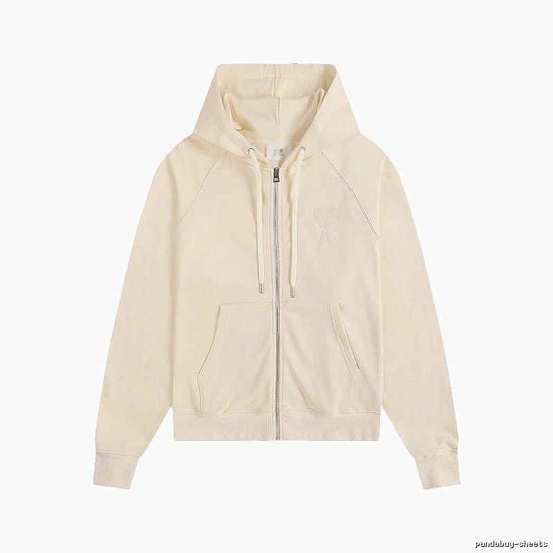 AMI Love Minimalist Style Beige Sweatshirt