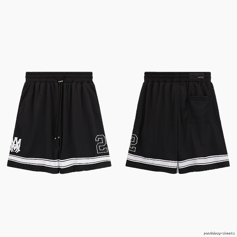 AMIRI American Basketball Style Black Athletic Shorts