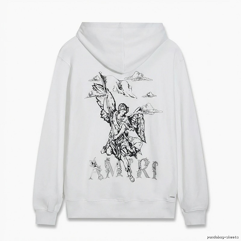 AMIRI Angel Print White Sweatshirt