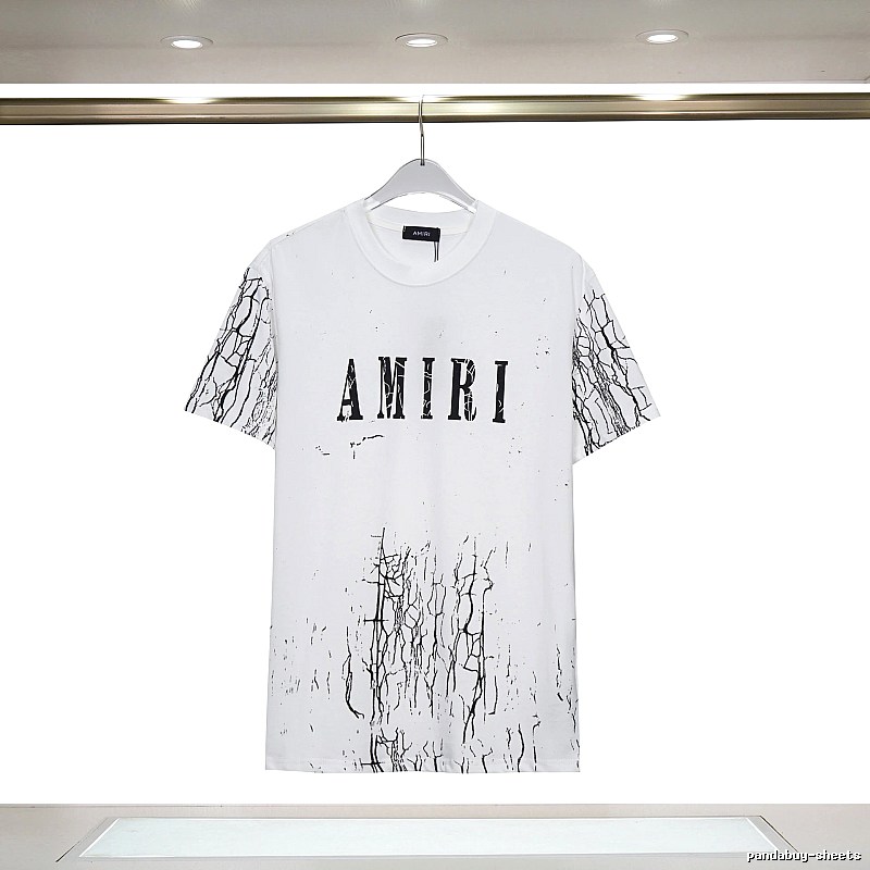Amiri Easy Match Graphic T-shirt White Blue Amiri for Everyday Use