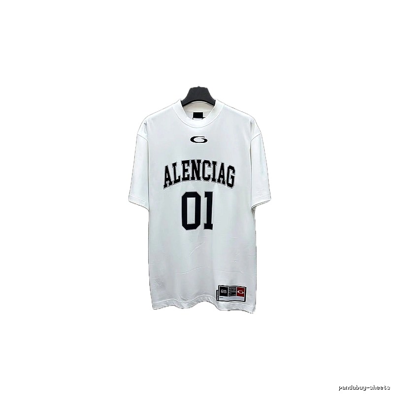 Balenciaga letter-style white T-shirt
