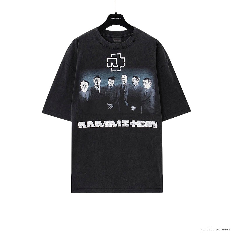 Balenciaga Rock Style Black T-shirt