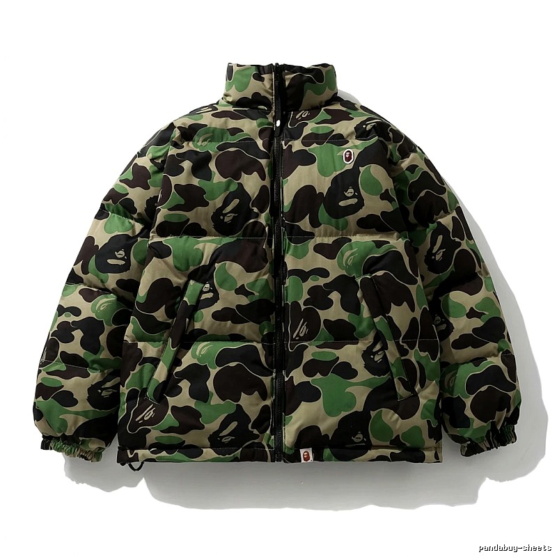 Bape camouflage-style down jacket