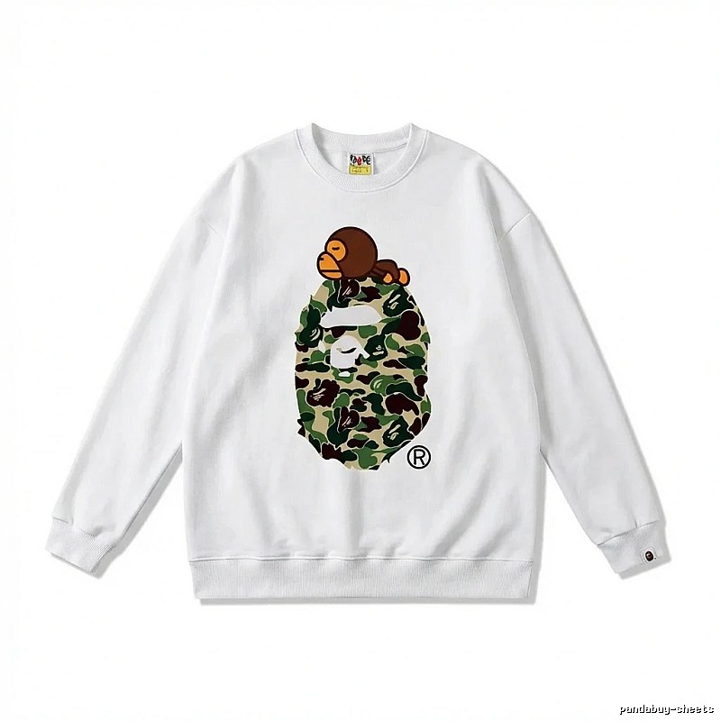 Bape camouflage style white sweatshirt