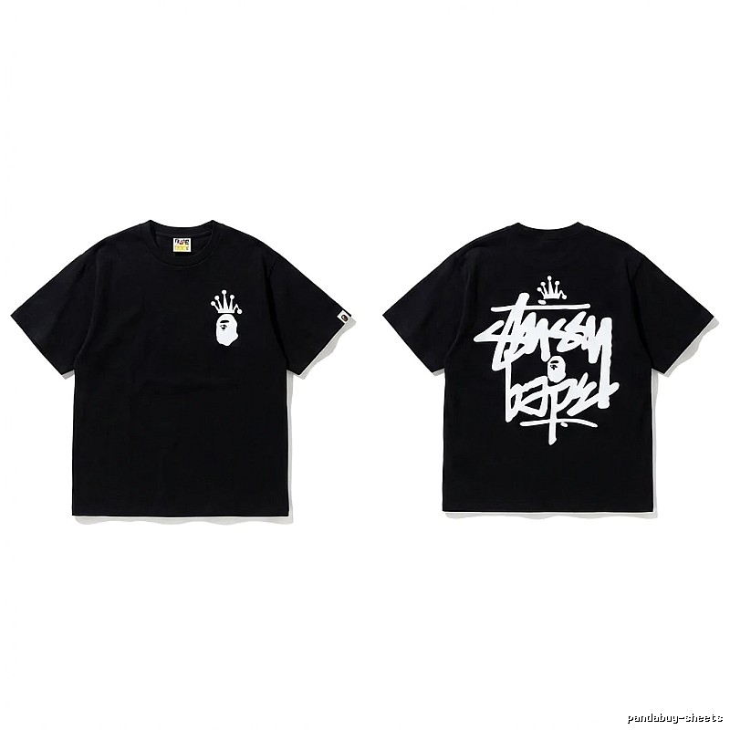Bape Crown Graffiti Style Short-Sleeve Shirt