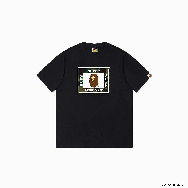Black T-shirt with Bape ape head print