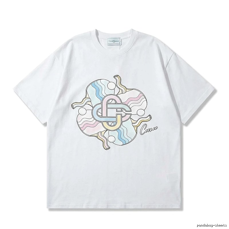 Casablanca Print Trendy White T-shirt