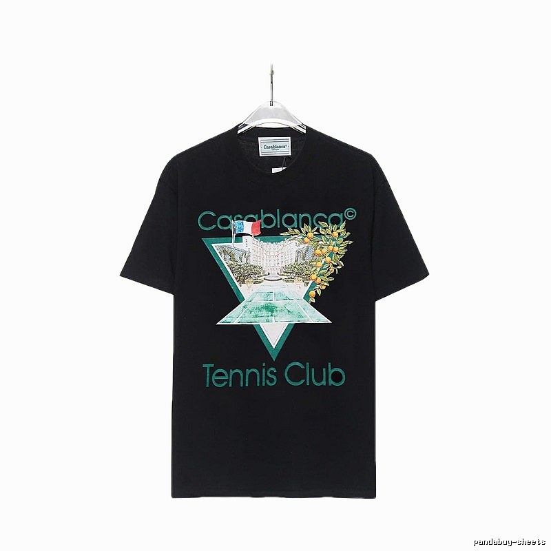 Casablanca - printed casual - style black T - shirt