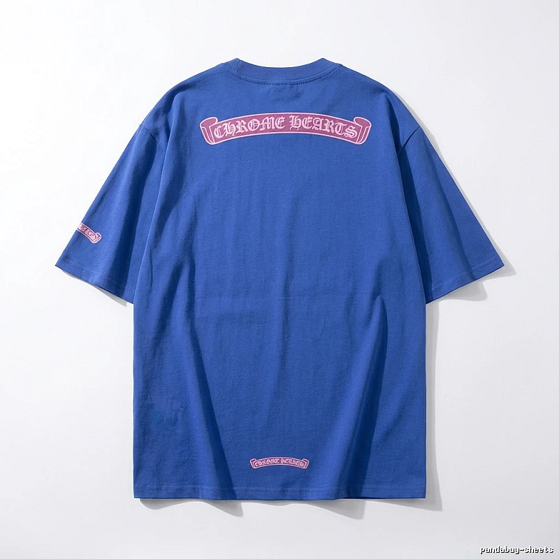 Chrome Hearts Blue Trendy and Cool Short-sleeve Shirt