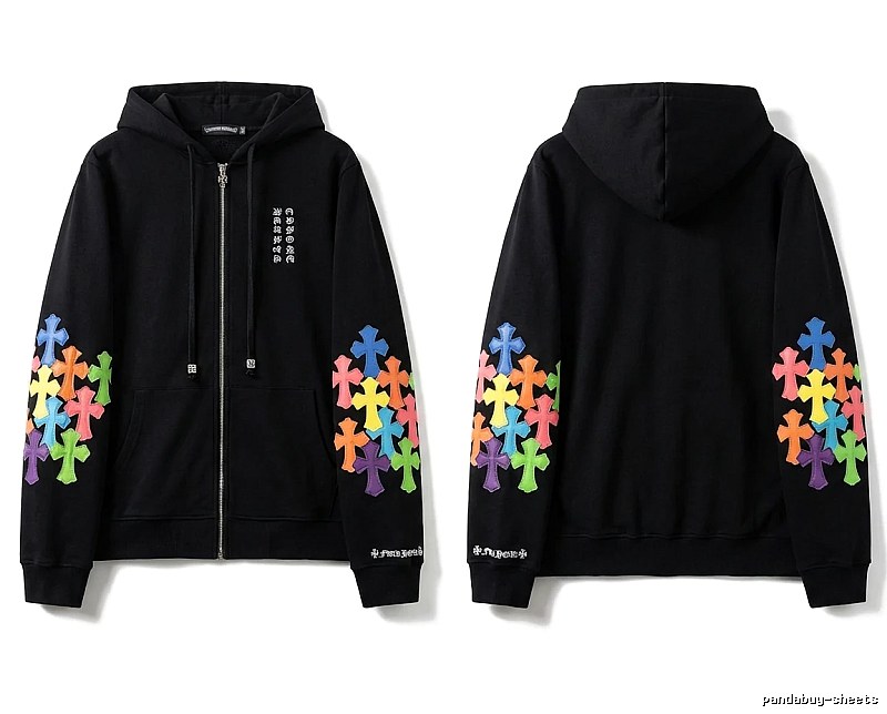 Chrome Hearts Colorful Cross Style Black Sweatshirt