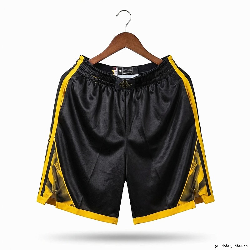 Curry series sporty black and yellow shorts