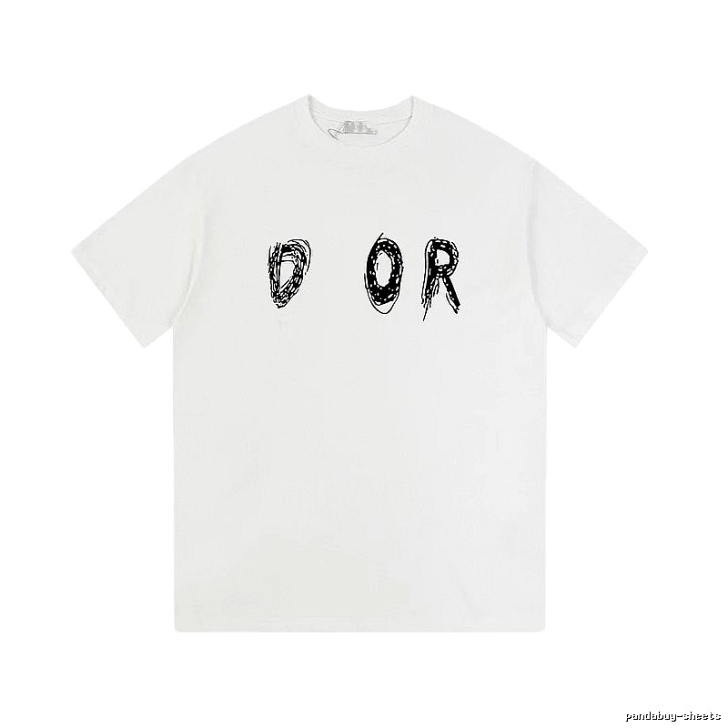 Dior Graffiti Collection Trendy Cool Style White T-Shirt