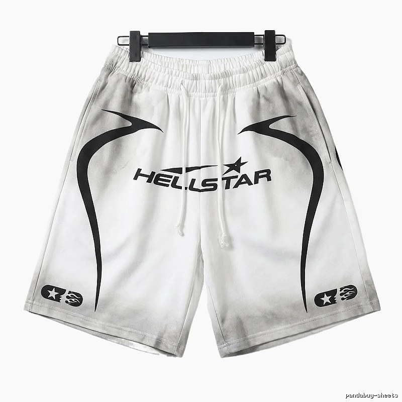 Hellstar Trendy Style White Shorts