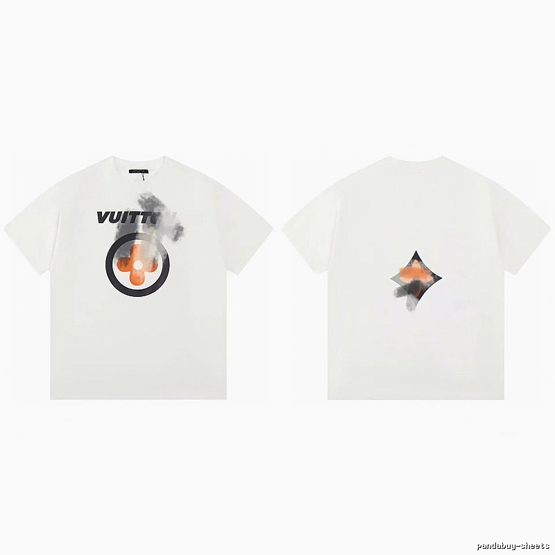 Louis Vuitton Blurred Monogram Trendy & Cool White T-Shirt