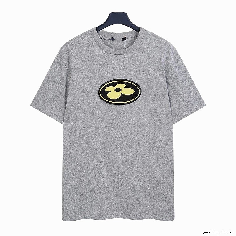 Louis Vuitton Floral Trend Style Grey Short-sleeve T-shirt