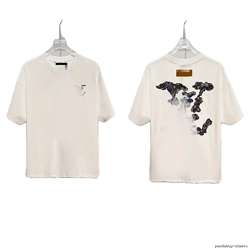 Louis Vuitton Vintage-style Jacquard White Short-sleeved T-shirt