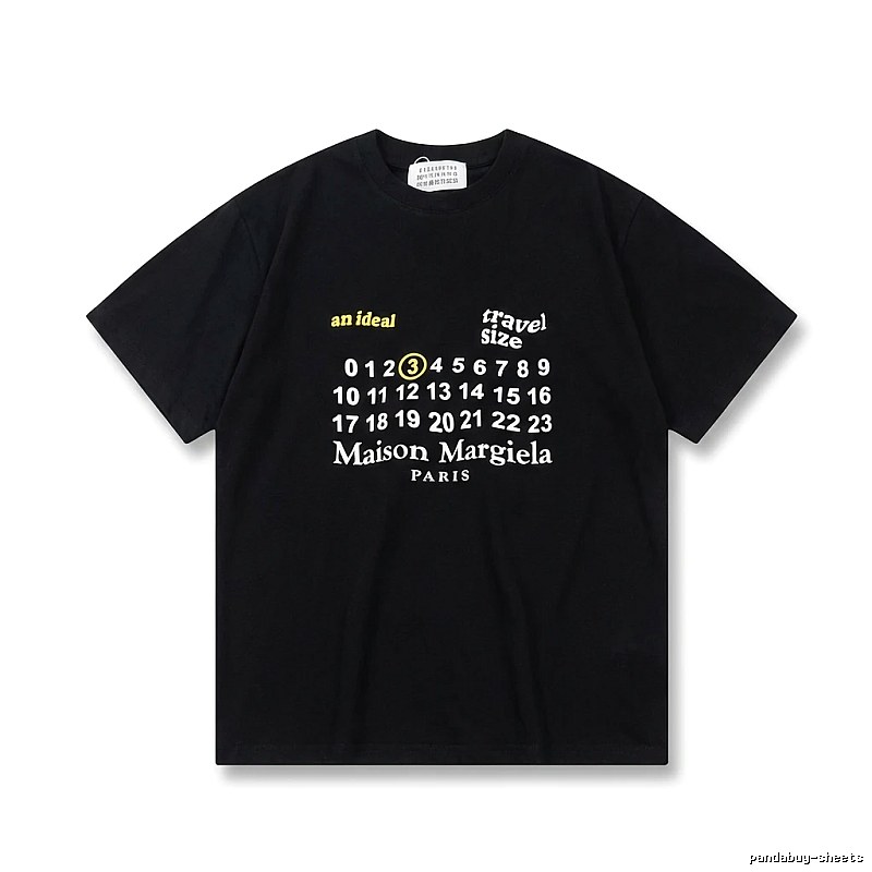 Maison Margiela digital print style black T-shirt