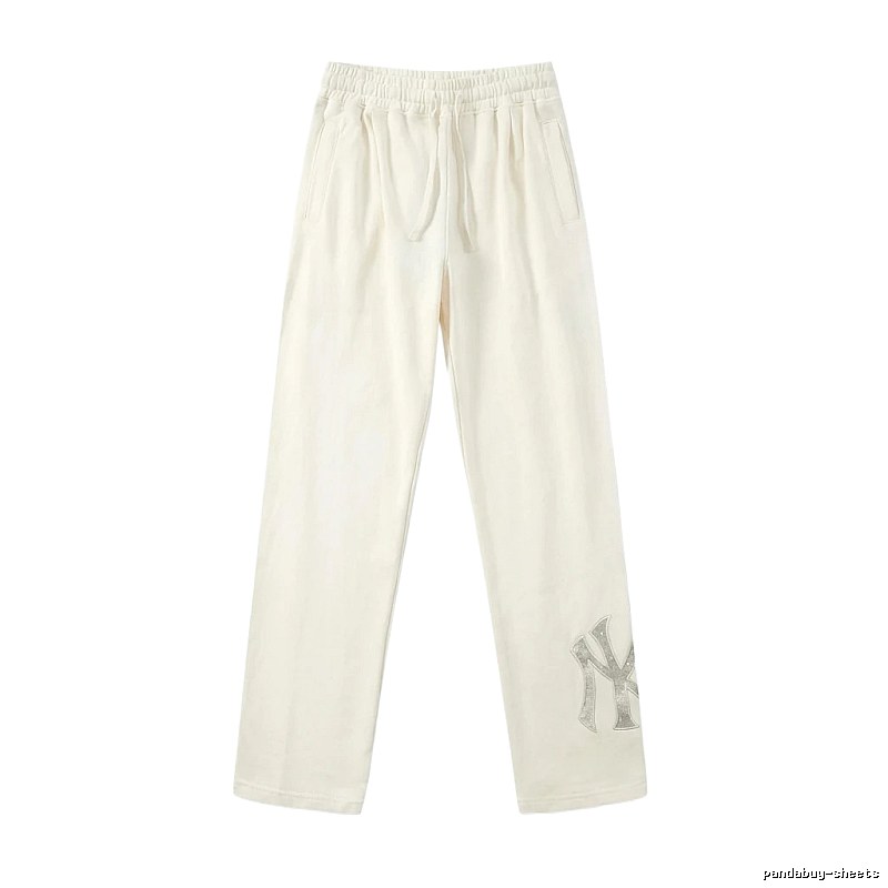MLB casual style white long trousers