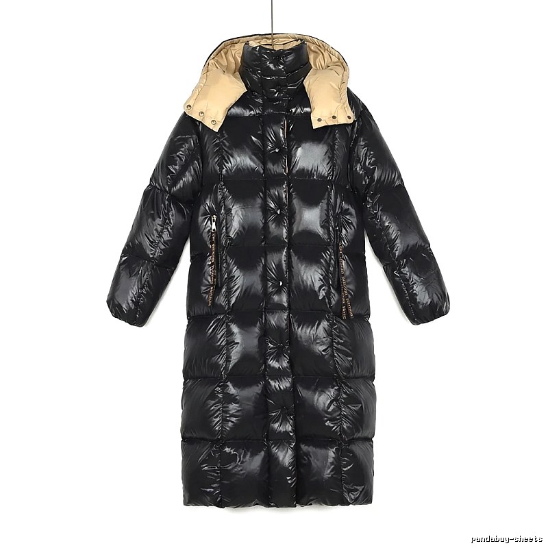 Moncler long black down jacket