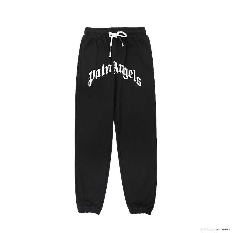Palm Angels Gothic Style Black Sweatpants