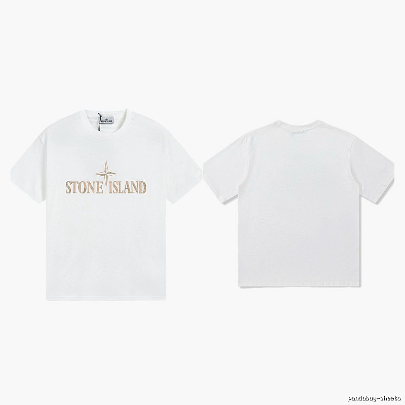 Stone Island Classic Street Style White Short Sleeve T-Shirt