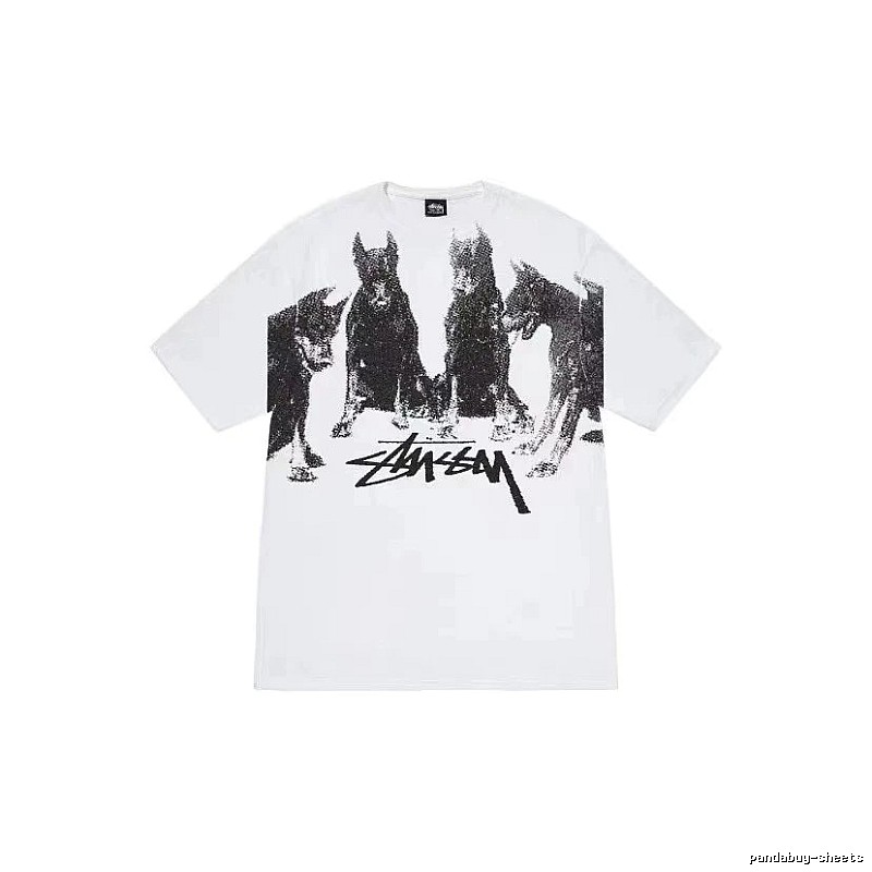 Stussy Casual Graphic T-shirt Black White Stussy for Streetwear Looks