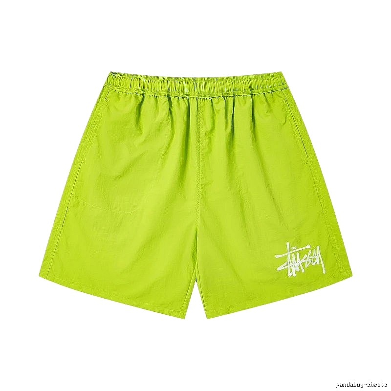 Stussy Classic Logo Street Style Fluorescent Green Shorts