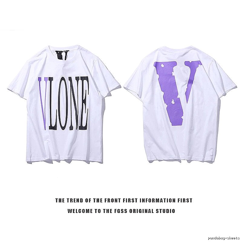 Vlone Compact Logo T-shirt Black Purple Vlone for Smart Casual Looks