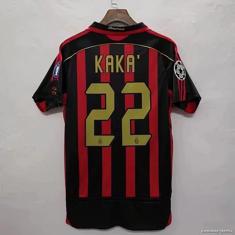 AC Milan Casual Kaka #22 soccer jersey White AC Milan for Streetwear Looks