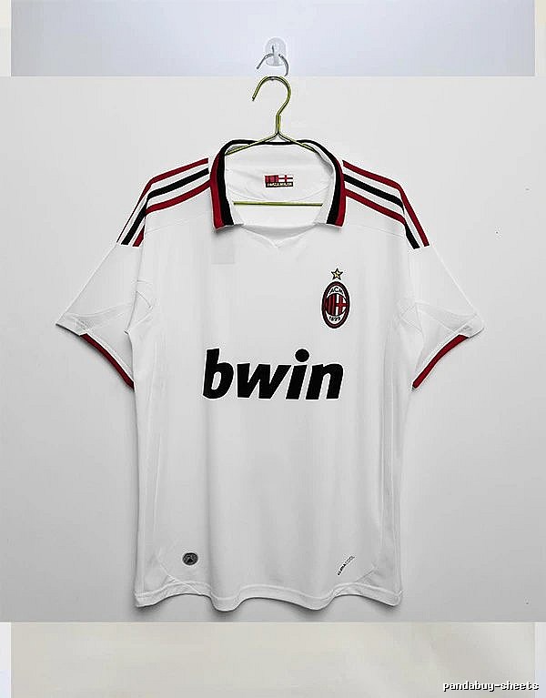 AC Milan Gift Ready Retro soccer jersey Red Black Striped with Standout Detail