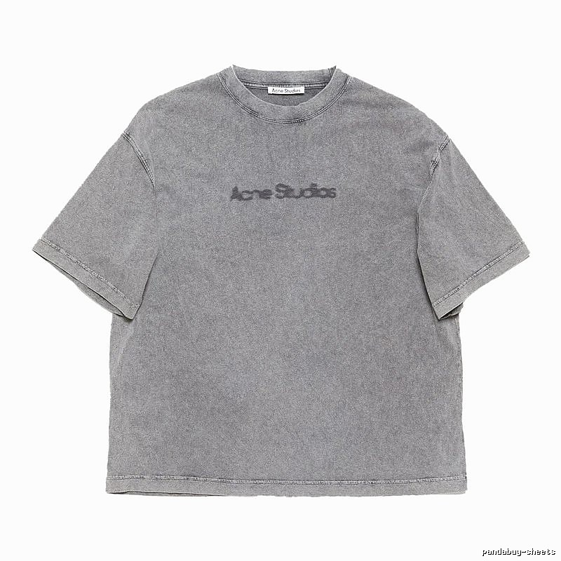 Acne Studios 2090-80 Gray Style Ac908028 Stockholm Logo T-Shirt Fan Wear