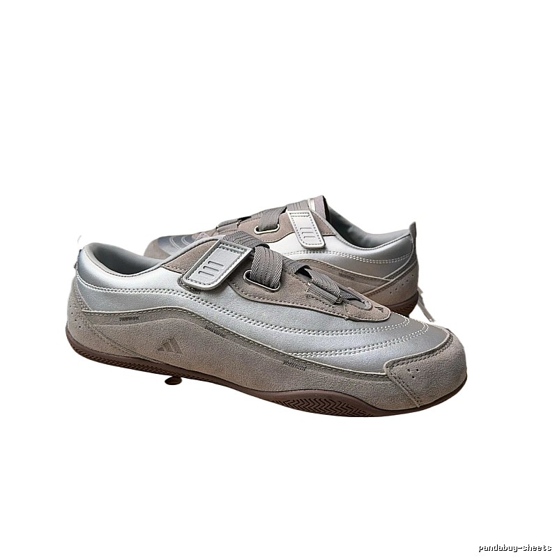 Adidas retro-style silver-gray sports shoes