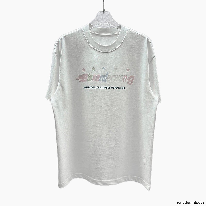 Alexander Wang Letter Print Street Style White T-Shirt