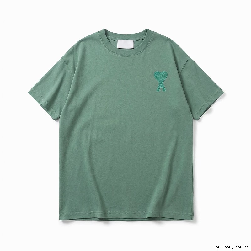 AMI Love Embroidery Minimalist Style T-shirt