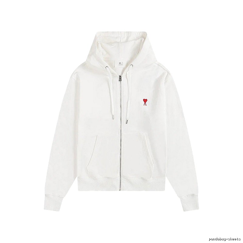 AMI Love Simple Style White Sweatshirt