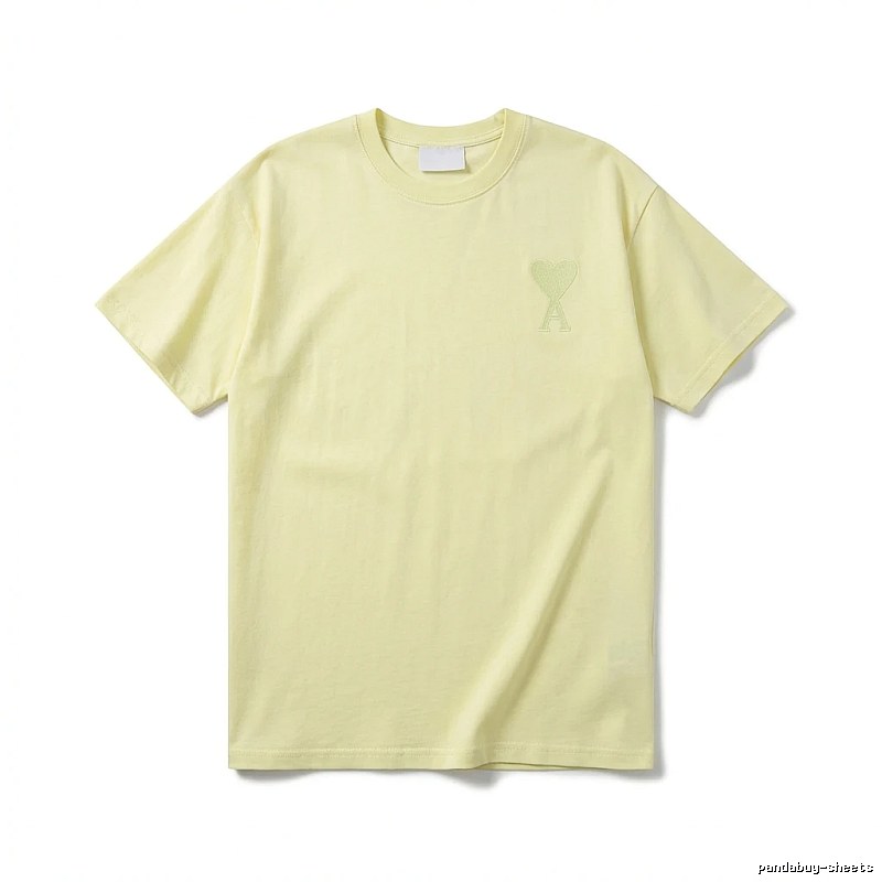 AMI Love Simple Style Yellow T-shirt
