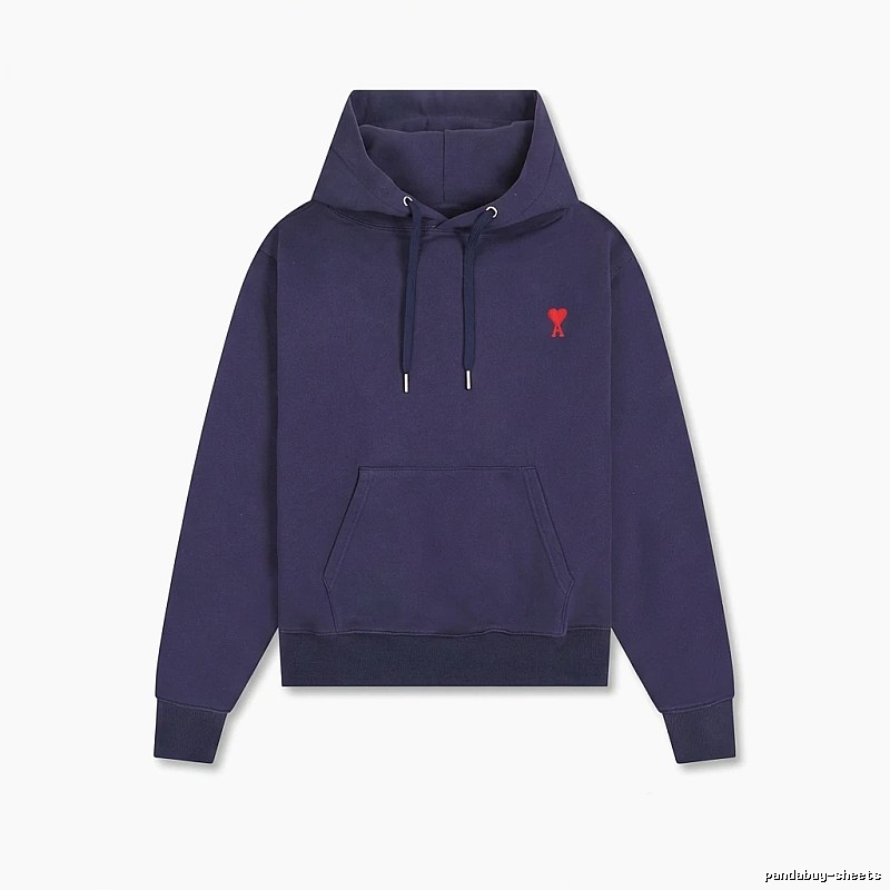 AMI Minimalist Style Navy Blue Sweatshirt