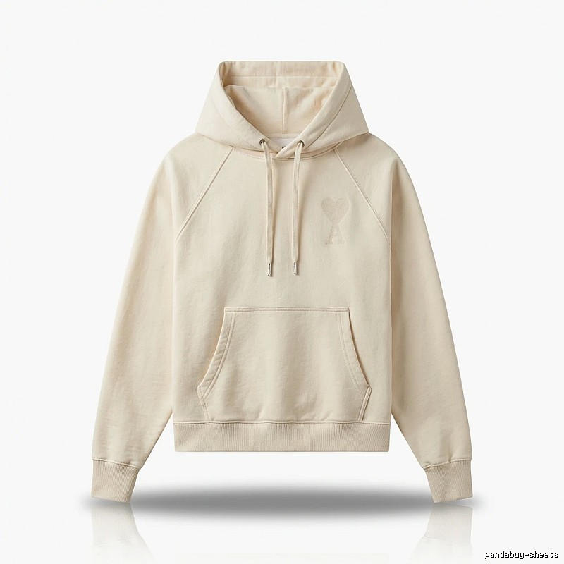 AMI simple and casual style off-white hoodie