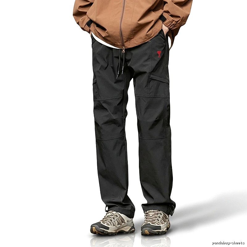 AMI Workwear Style Black Long Trousers