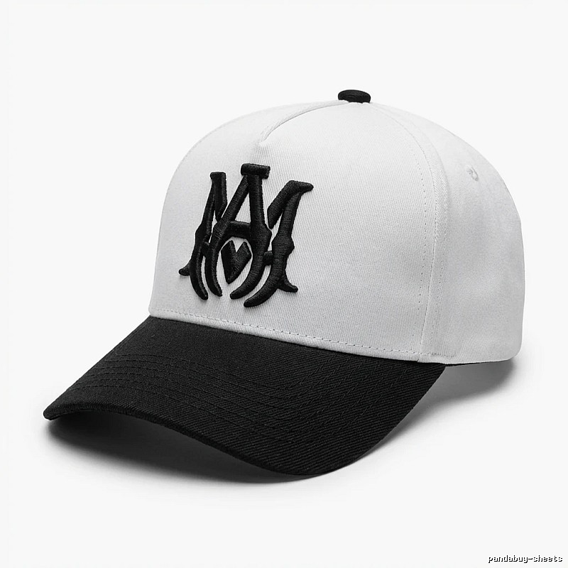 AMIRI Black and White Patchwork Baseball Cap