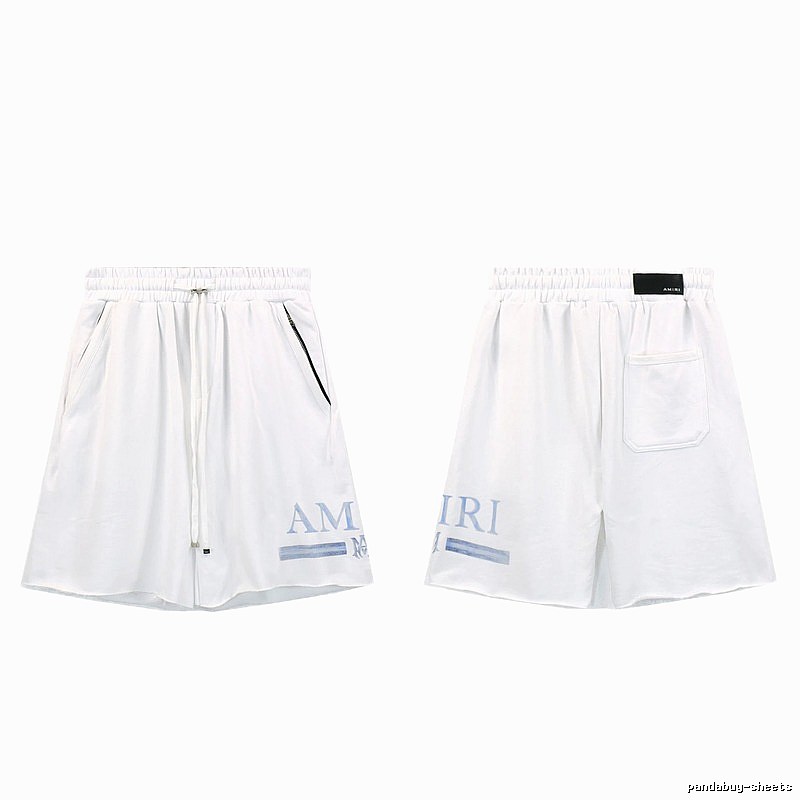 AMIRI Letter Print Street Style White Shorts
