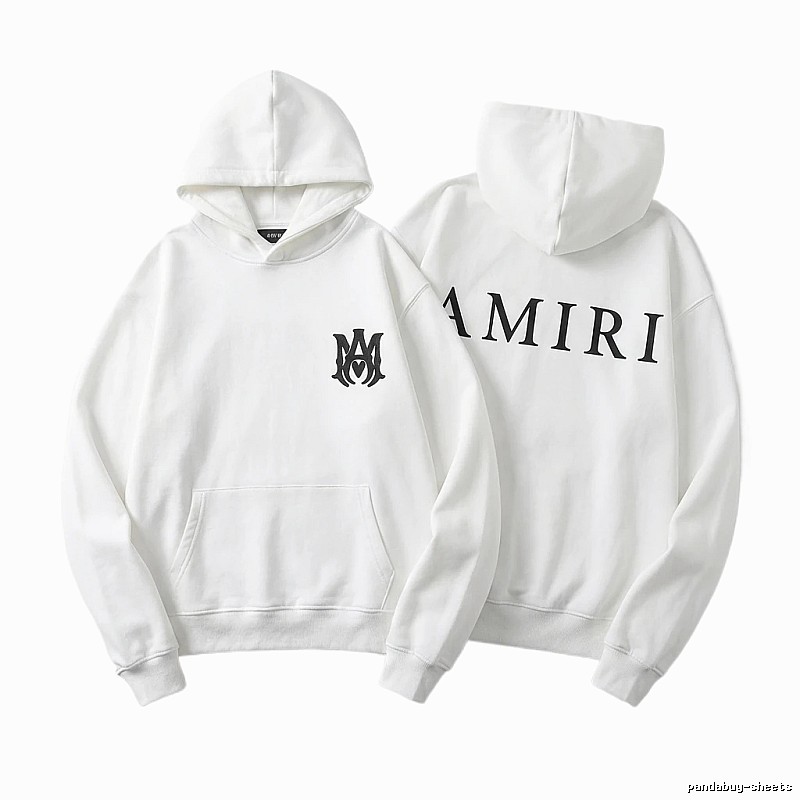 AMIRI minimalist style white hoodie