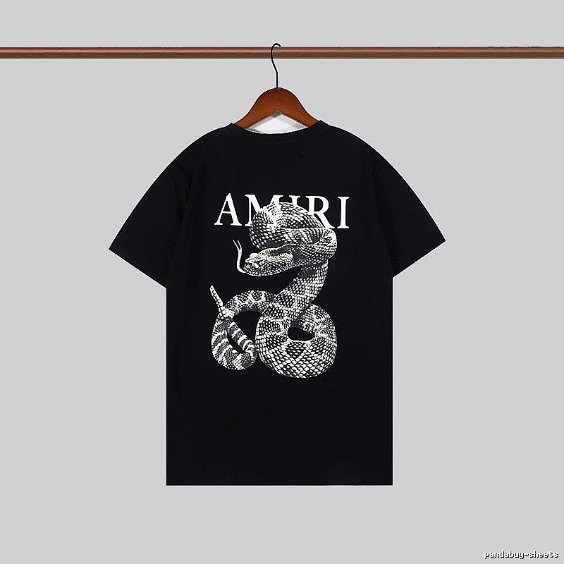 Amiri Statement Graphic T-shirt White Blue Amiri for Easy Pairing