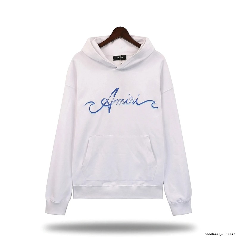 AMIRI white minimalist hoodie