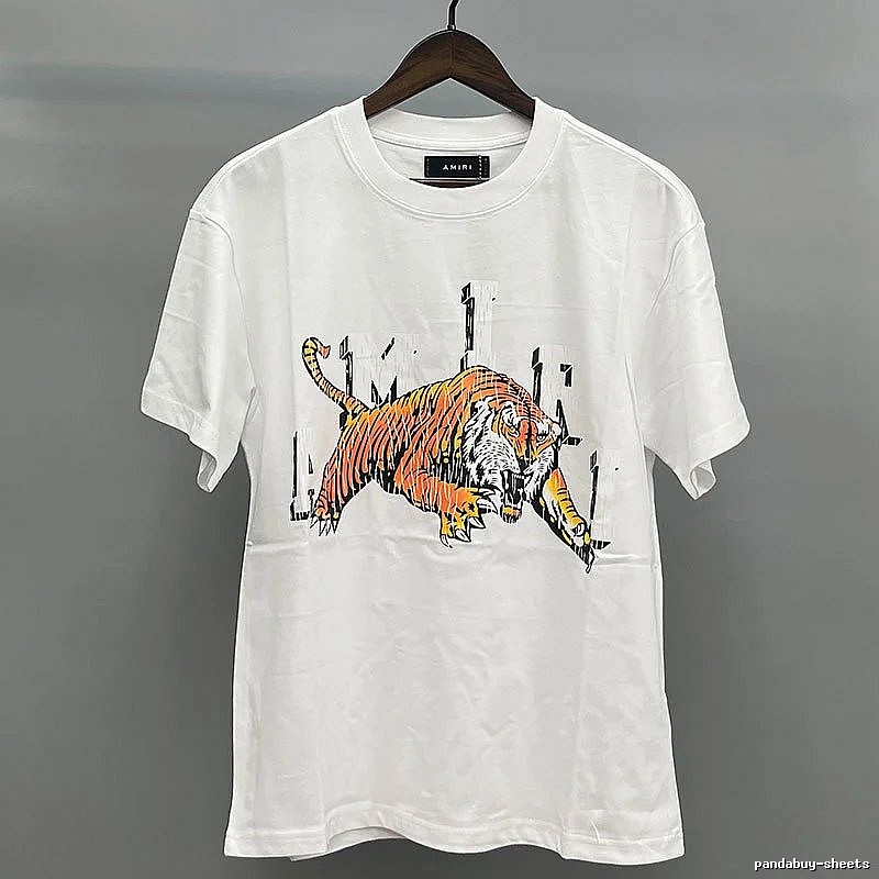 Amiri White Records Graphic T-Shirt Modern Fit