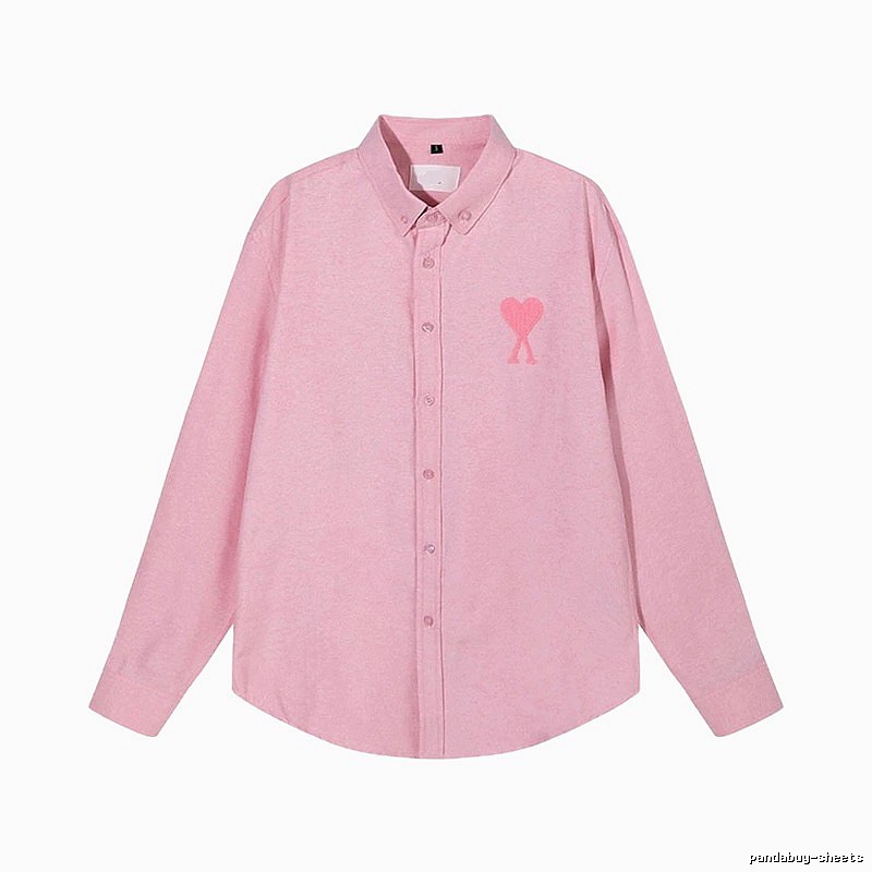 AMI's Love Minimalist Style Pink Shirt