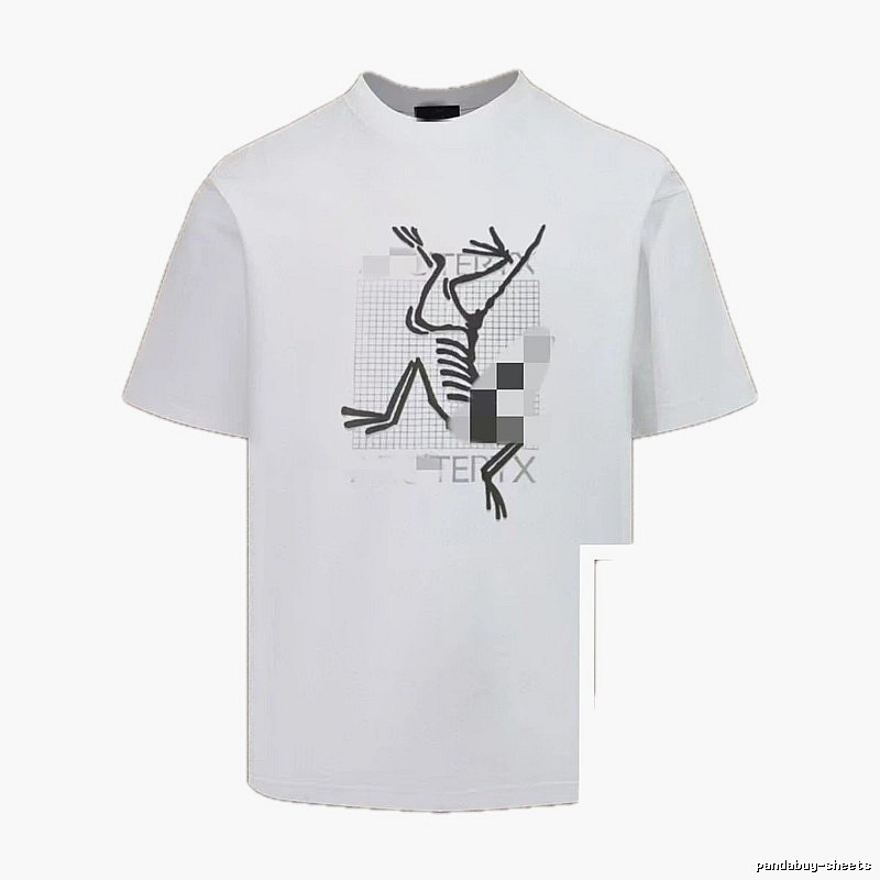 Archaeopteryx Skeleton Print Techwear Style White T-Shirt