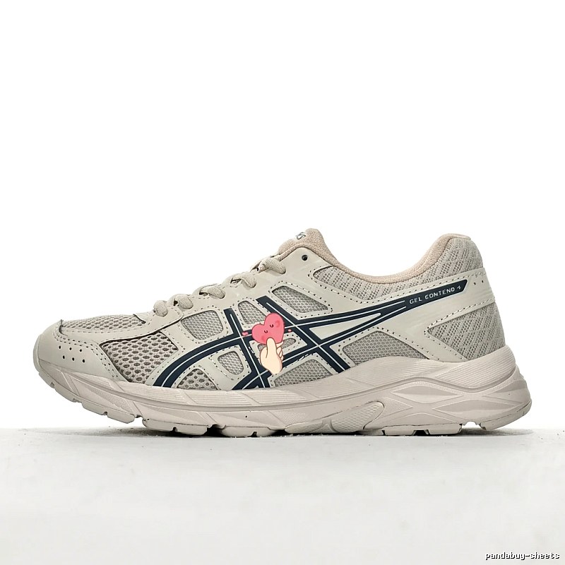 ASICS retro-style light gray running shoes