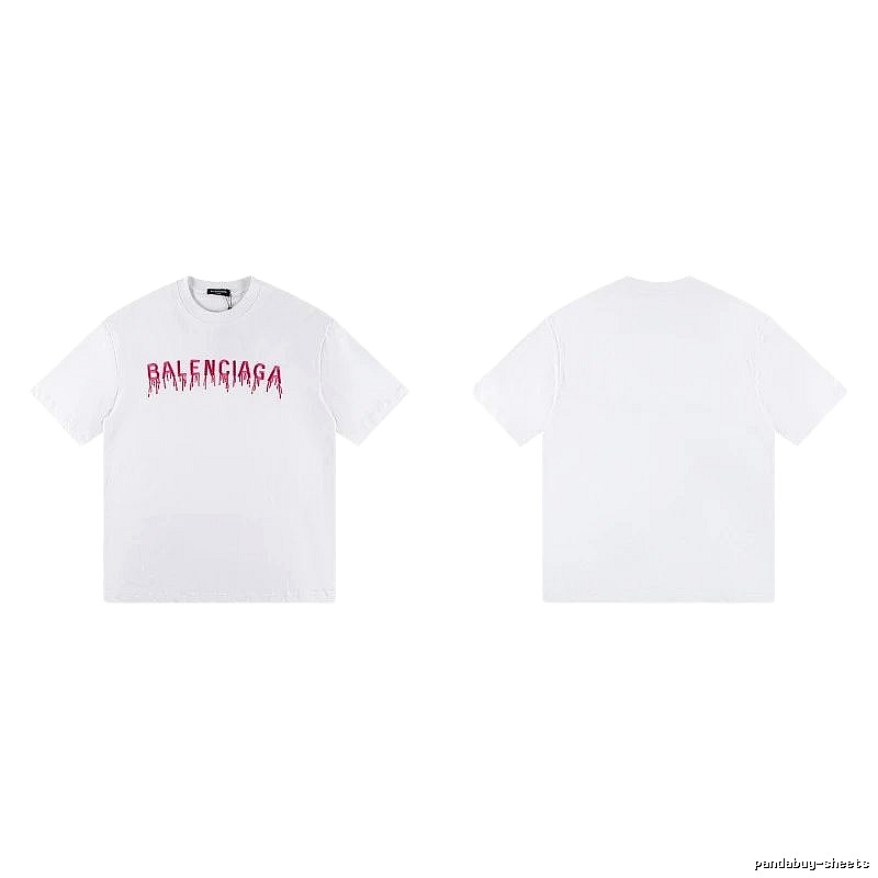 Balenciaga Blood Drop Collection Street Style White T-Shirt
